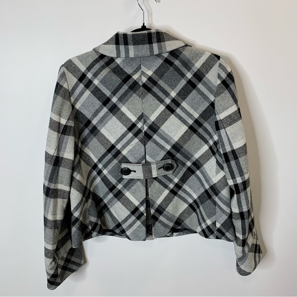 Nine West Plaid Grey Coat - Picture 2 of 7